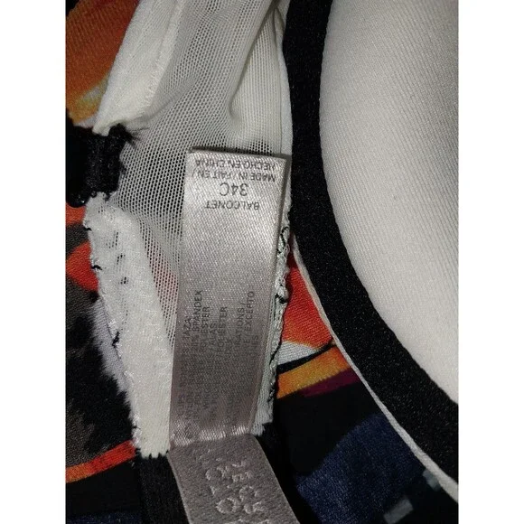 Victoria's Secret Bra Very Sexy Woman 34C Balconet Underwire Lace White Black - Picture 5 of 6